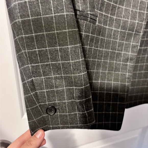 Banana Republic Window Pane Print Grey Suit - Picture 3 of 11